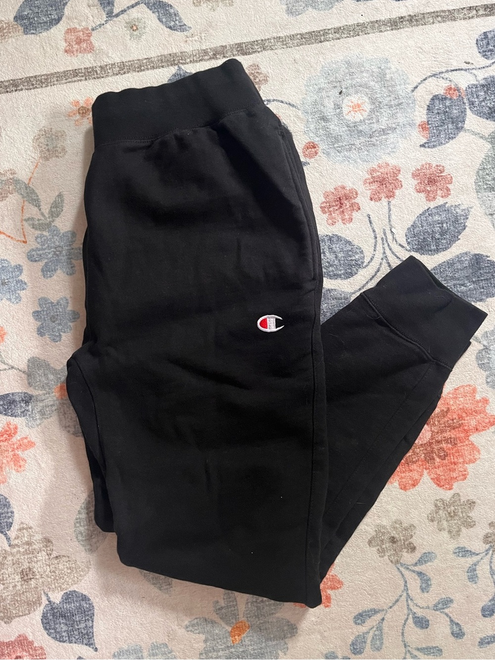 Men’s Champion Black Reverse Weave Joggers - Large